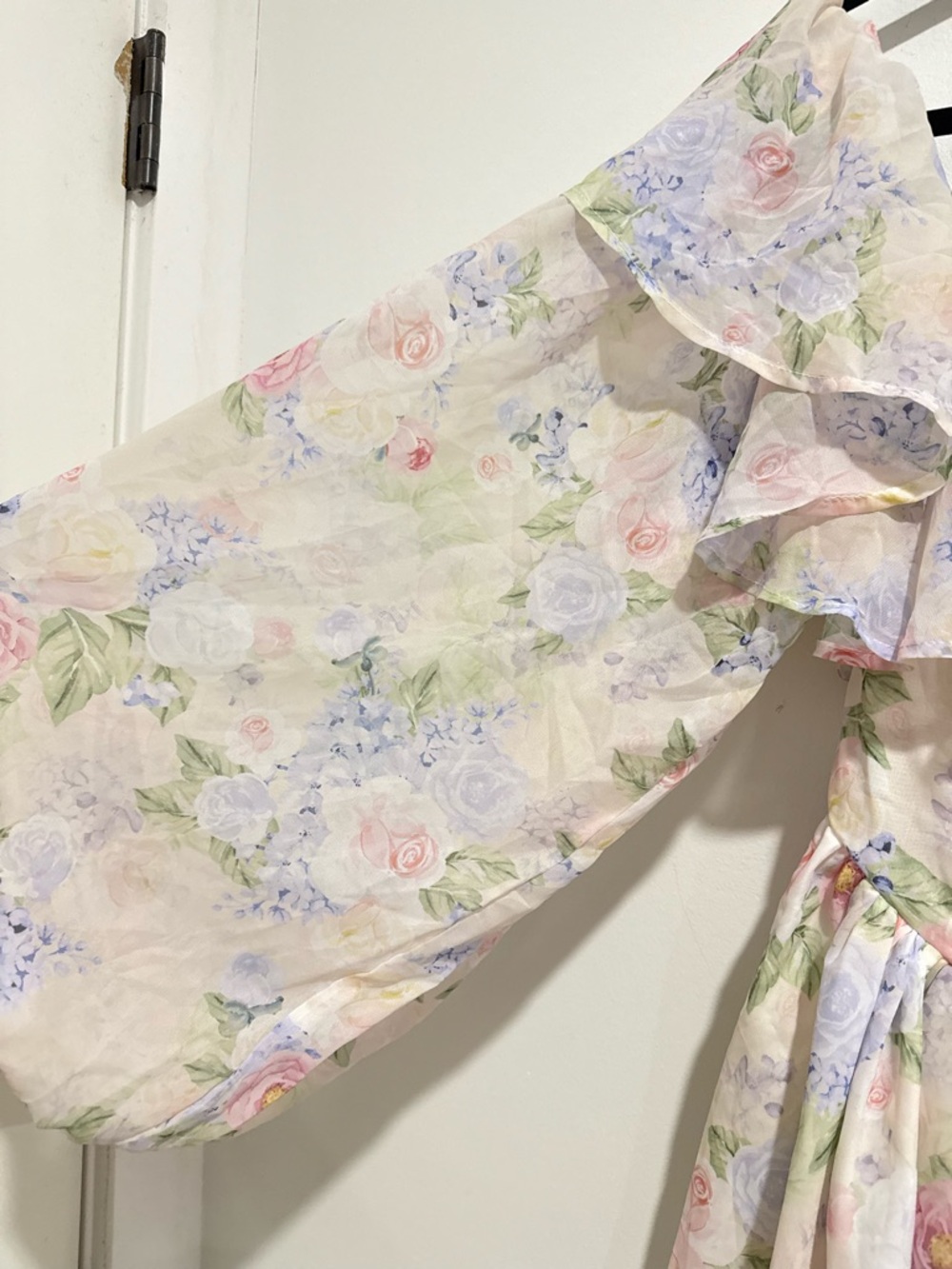 Floral Ruffle Off-Shoulder Mini Dress - Picture 7 of 11